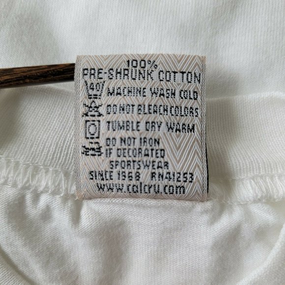 Vintage 90s Youth S M L Cal Cru Stars Stripes Single Stitched Sleeve T Shirt USA - Picture 7 of 10